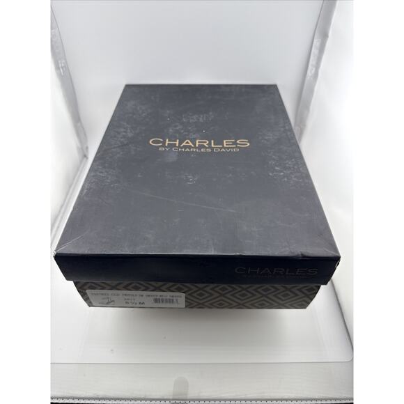 CHARLES by CHARLES DAVID White Brit Platform Wedge Leather Sandal Size 5.5 M NWB - Picture 12 of 16